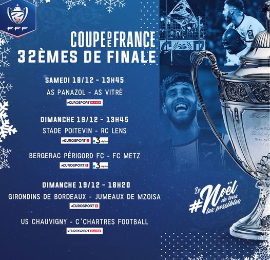 [ Coupe de France ] 💥 Ce week-end, c’est Coupe de France de Football pour nos 5️